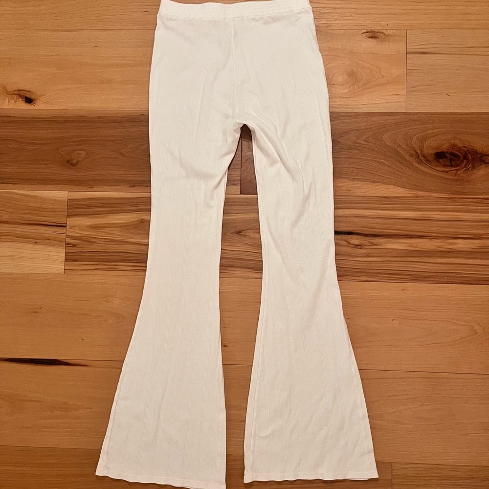 Negative Underwear organic pointelle flare pant, white, sz M - Picture 8 of 14